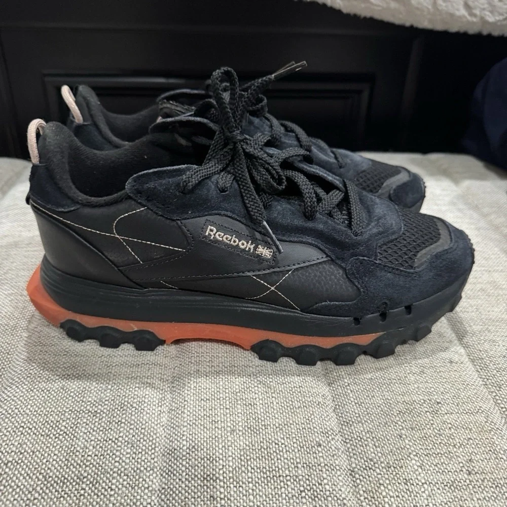 Cardi B x Reebok Classic Leather Core Black Fiery Orange Shoe Sneaker GY5925 9.5